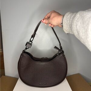 Steve Madden Dark Brown Crescent Shoulder Bag